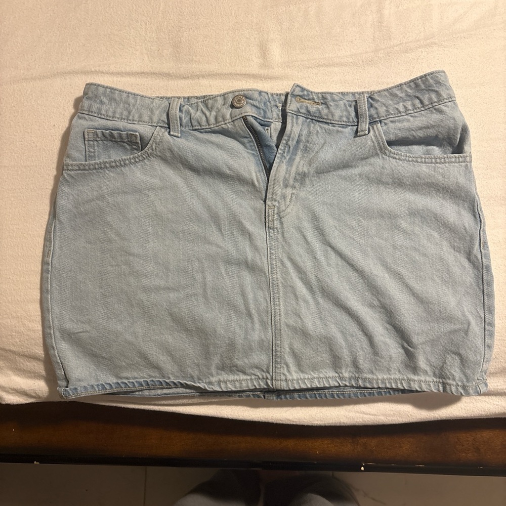 Light Blue Denim Skirt